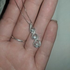 KAY White Gold 3 Diamond Necklace